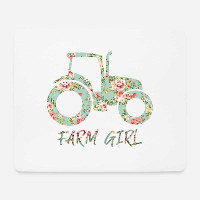 Bauernmädchen - Mousepad (Querformat) - Weiß