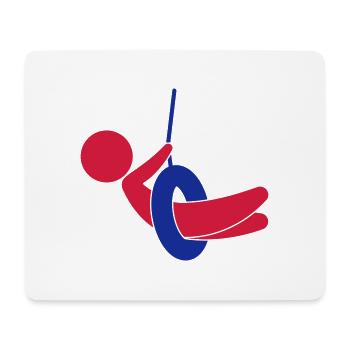 Child sitting on a swing - Mouse Pad (horizontal) - white - Front