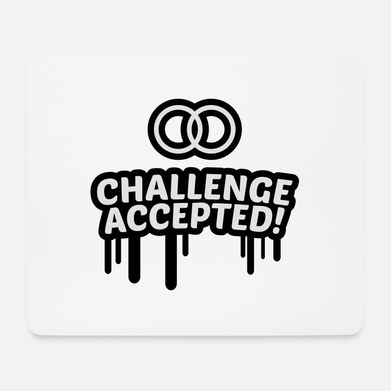 Hochzeit challenge accepted 2c - Mousepad (Querformat) - Weiß