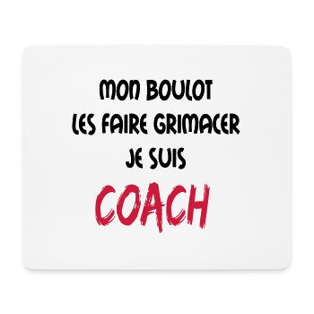 Mon boulot coach 1 - Mouse Pad (horizontal) - white - Front