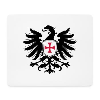 Adler Templer Kreuz - Tapis de souris (format paysage) - blanc - Devant