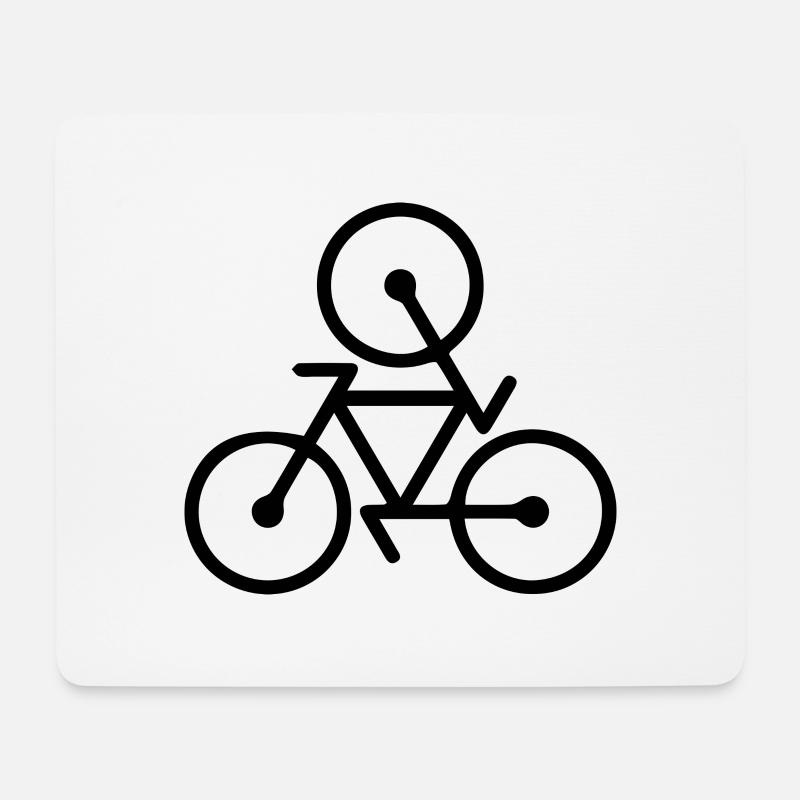 triathlon bike - Mousepad (Querformat) - Weiß