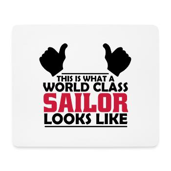 world class sailor - Mouse Pad (horizontal) - white - Front