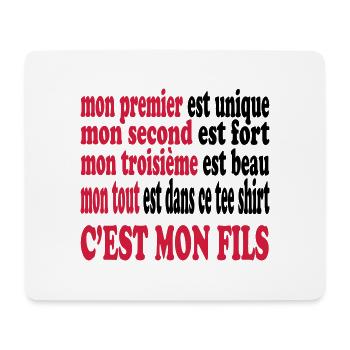 Mon fils est beau - Tapis de souris (format paysage) - blanc - Devant