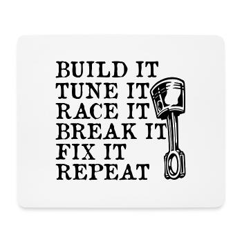 Construire Tune Race Frein Répéter Fix - Tapis de souris (format paysage) - blanc - Devant