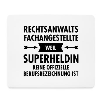 Rechtsanwaltsfachangestellte - Superheldin - Mousepad (Querformat) - Weiß - Vorne