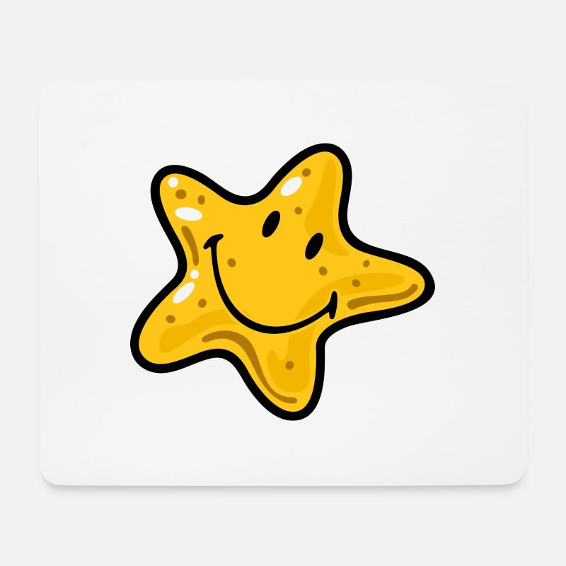 Smiley Star Fish - Mouse Pad (horizontal) - white