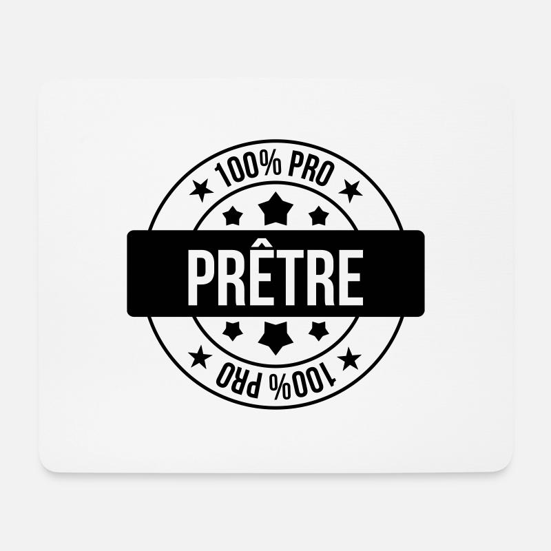 chrétien / prêtre / catholique / religion - Tapis de souris (format paysage) - blanc