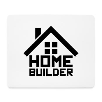 home builder eigenheim haus bauen gebaeude logo de - Mousepad (Querformat) - Weiß - Vorne