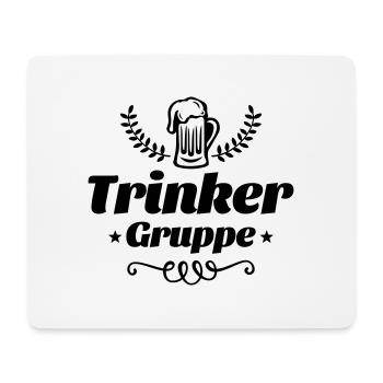 trinker gruppe bier - Mousepad (Querformat) - Weiß - Vorne
