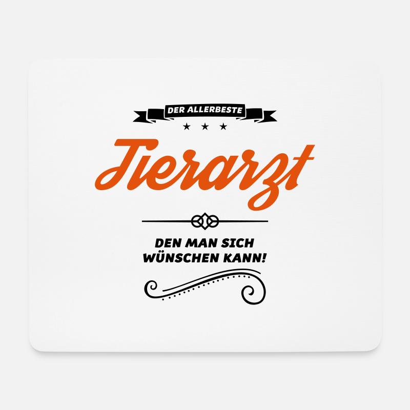tierarzt allerbeste - Mousepad (Querformat) - Weiß