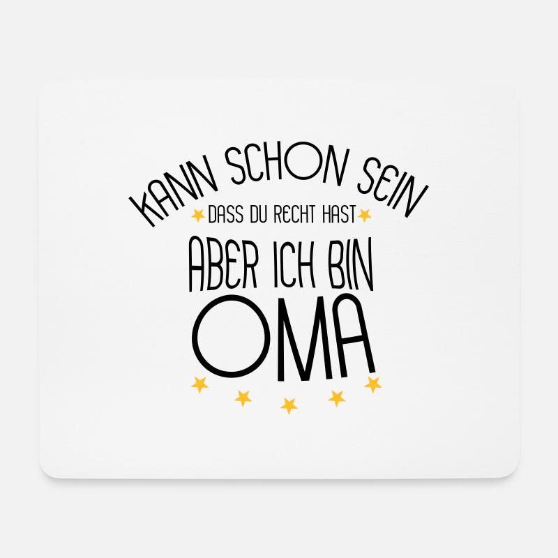 Oma - Mousepad (Querformat) - Weiß