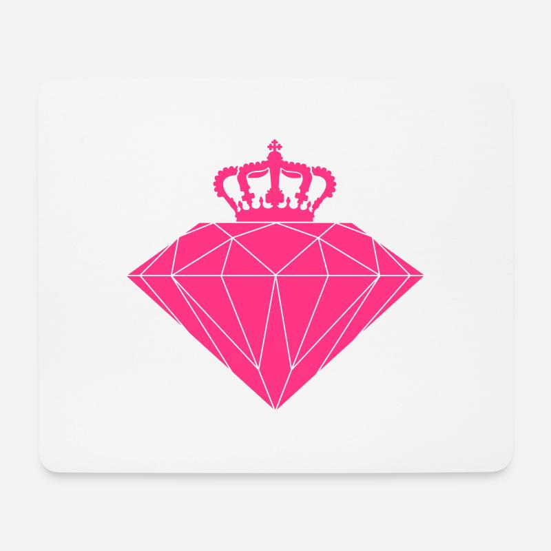 diamond_crown_dc6 - Mousepad (Querformat) - Weiß