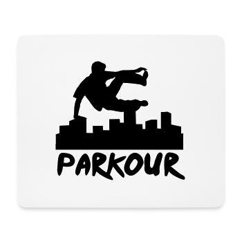 Free running in the city, parkour - Mousepad (Querformat) - Weiß - Vorne