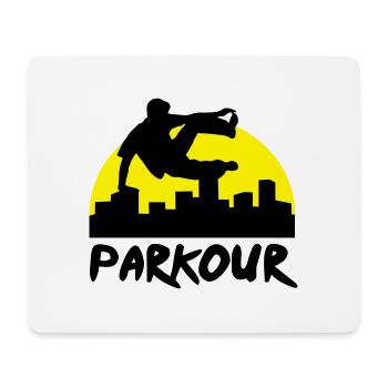 Free running in the city, parkour - Mousepad (Querformat) - Weiß - Vorne