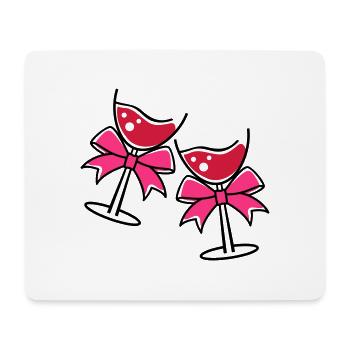 glases wine - Mousepad (Querformat) - Weiß - Vorne