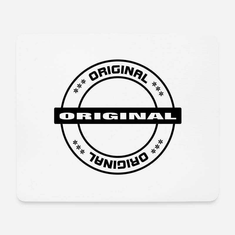 Original Stempel F - Mousepad (Querformat) - Weiß