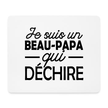 je suis un beau papa qui déchire - Tapis de souris (format paysage) - blanc - Devant