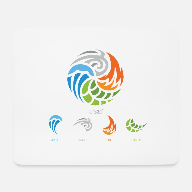 The Four Elements of Matter - Mousepad (Querformat) - Weiß