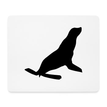 see robbe silhouette seehund - Mousepad (Querformat) - Weiß - Vorne