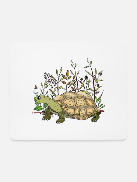 Schildkröte - Mousepad (Querformat) - Weiß