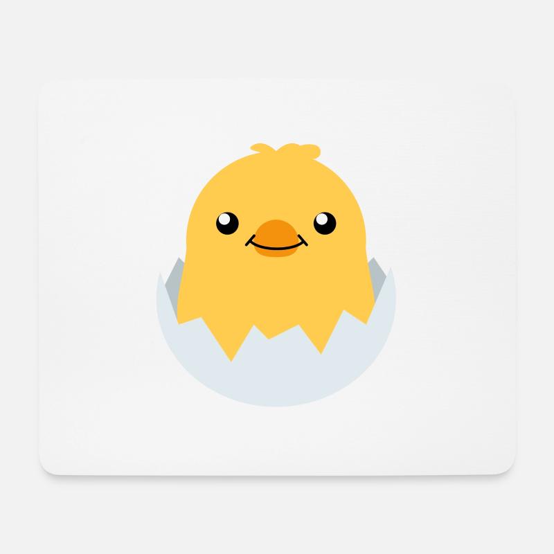 Piep Küken Ostern Ente Huhn Hühnchen Ei Osterei - Mousepad (Querformat) - Weiß