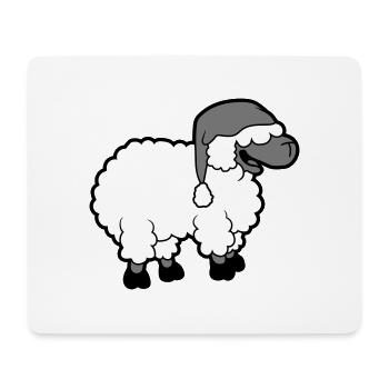 Drôle de sommeil mouton - Tapis de souris (format paysage) - blanc - Devant