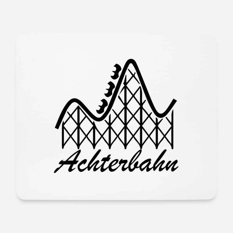 Rollercoaster Achterbahn - Mousepad (Querformat) - Weiß