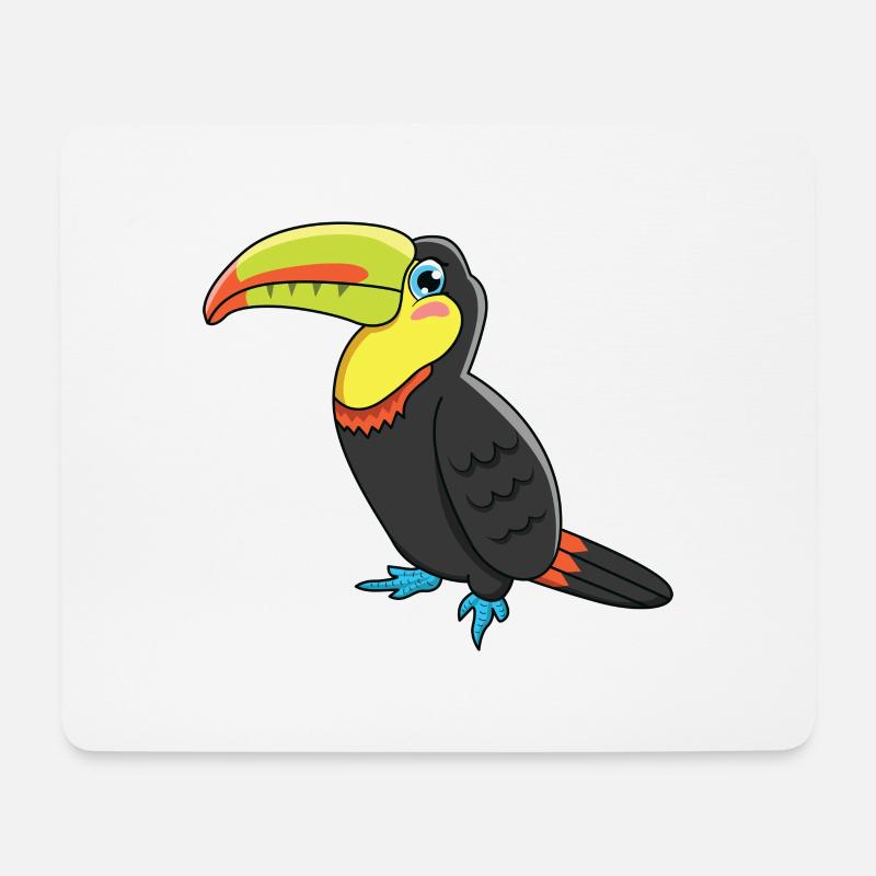 Tukan - Mousepad (Querformat) - Weiß