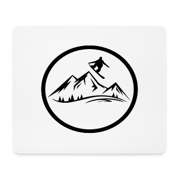 Snowboard Snowboarder - Mousepad (Querformat) - Weiß - Vorne