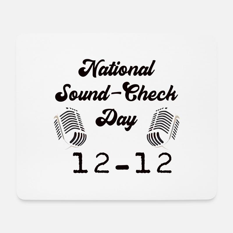 12 Dezember nationaler Sound Check Day - One-Two - Mousepad (Querformat) - Weiß