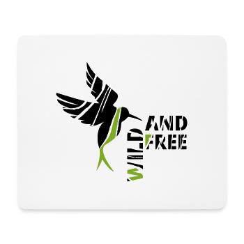 GOWILD Zebravogel - Kolibristyle - Mousepad (Querformat) - Weiß - Vorne
