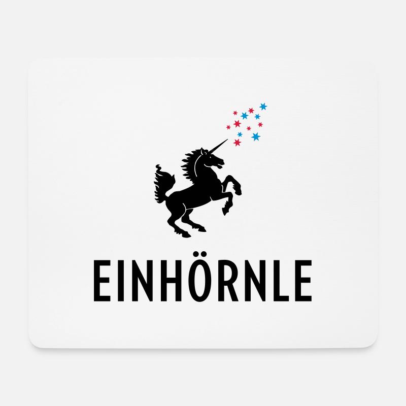Stuttgarter Einhörnle - Mousepad (Querformat) - Weiß
