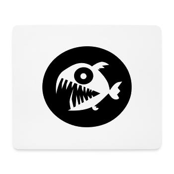 Piranha - Tapis de souris (format paysage) - blanc - Devant
