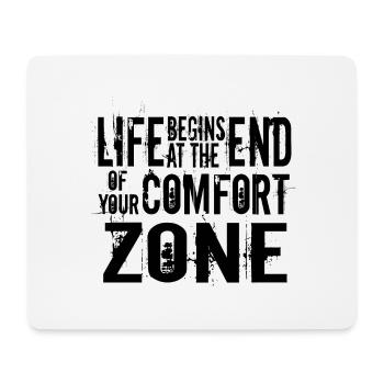 Life begins at the end of your comfort zone - Mouse Pad (horizontal) - white - Front