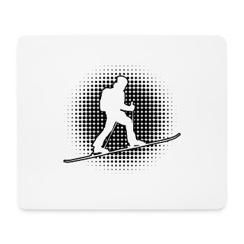 Ski Mountaineering Herren Skiing Tour Ski Touring - Mousepad (Querformat) - Weiß - Vorne