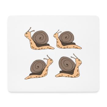Schnecken - Mousepad (Querformat) - Weiß - Vorne