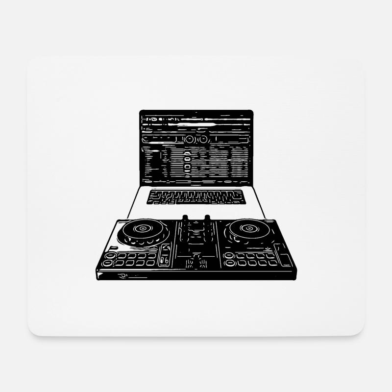 DJ Producer Set - Mousepad (Querformat) - Weiß