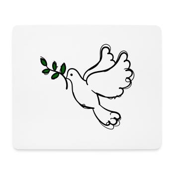 Taube des Friedens - Mousepad (Querformat) - Weiß - Vorne