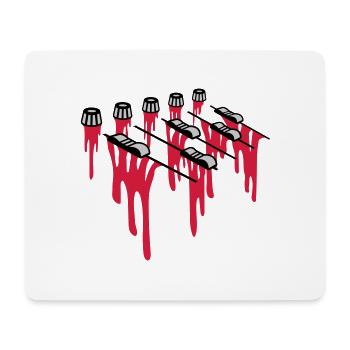 Blood Drops Mixer - Mouse Pad (horizontal) - white - Front