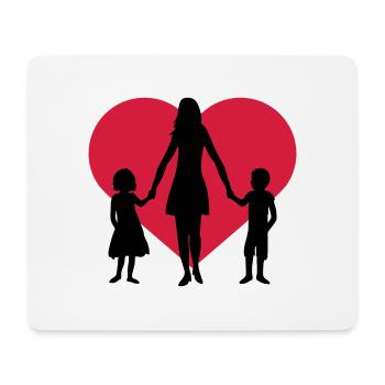 Herz 2 Kinder - Mousepad (Querformat) - Weiß - Vorne