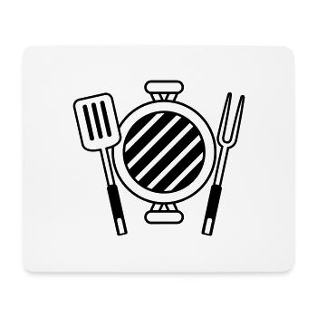 Barbecue à charbon BBQ Grill Master Barbecue - Tapis de souris (format paysage) - blanc - Devant