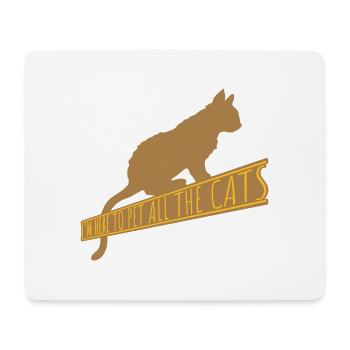 Animaux de compagnie tous les chats - Tapis de souris (format paysage) - blanc - Devant