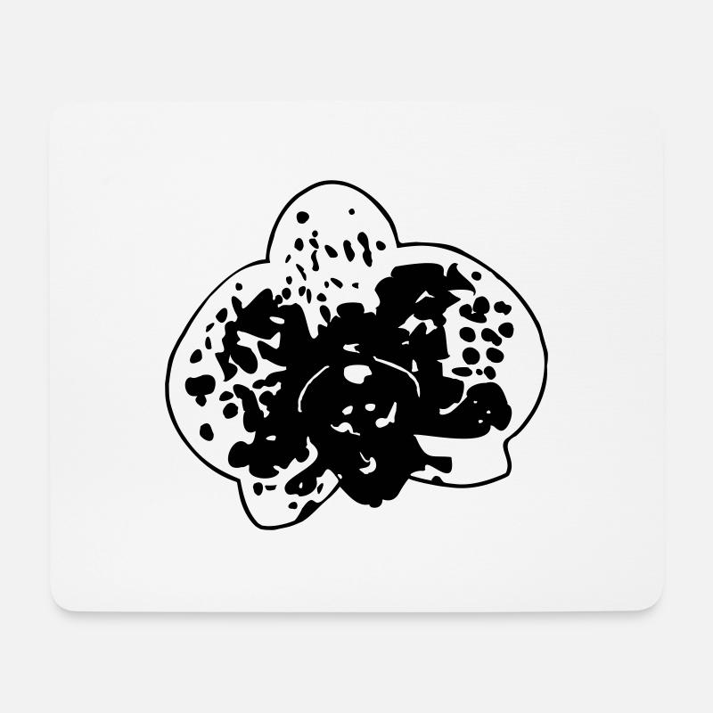 Orchideenblüte - Mousepad (Querformat) - Weiß