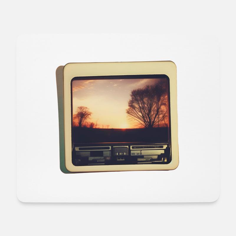 Nostalgischer Horizont - Mousepad (Querformat) - Weiß