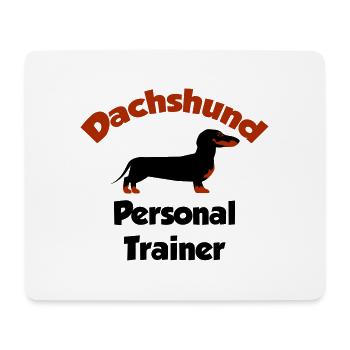 Dachshund - Personal Trainer - Mouse Pad (horizontal) - white - Front