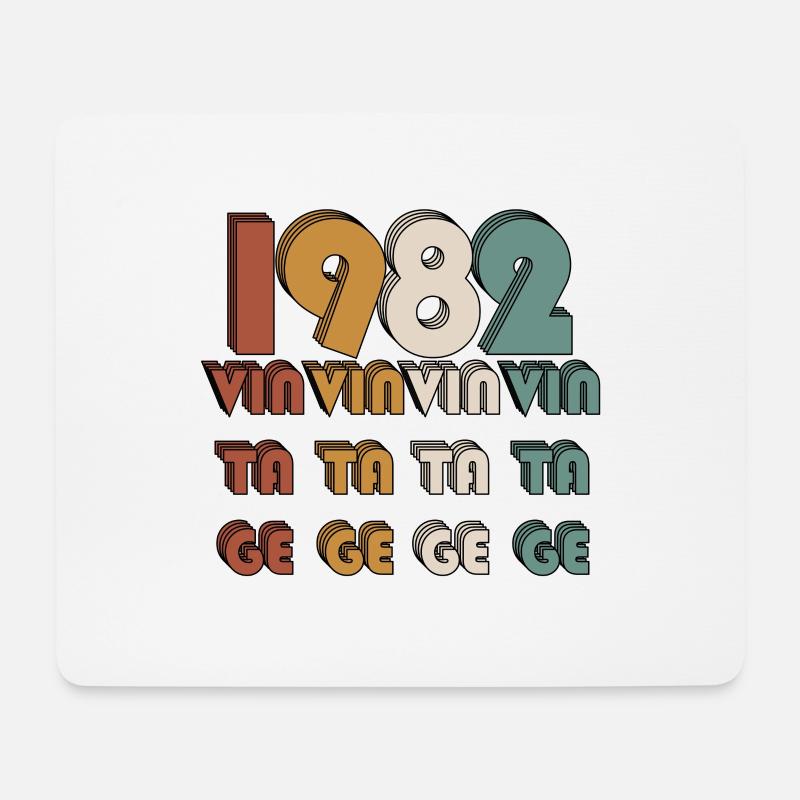 Jahrgang 1982 - Mousepad (Querformat) - Weiß