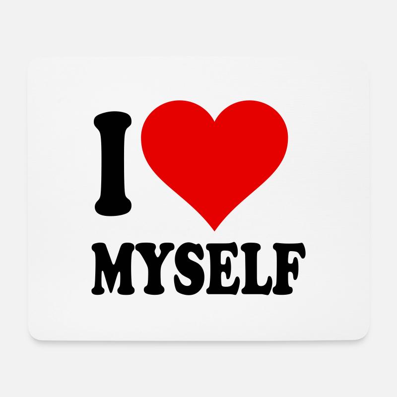 Ilovemyself - Mousepad (Querformat) - Weiß
