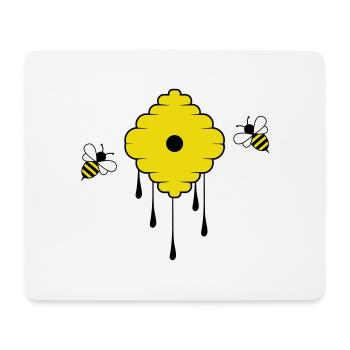 honey bees - Mouse Pad (horizontal) - white - Front