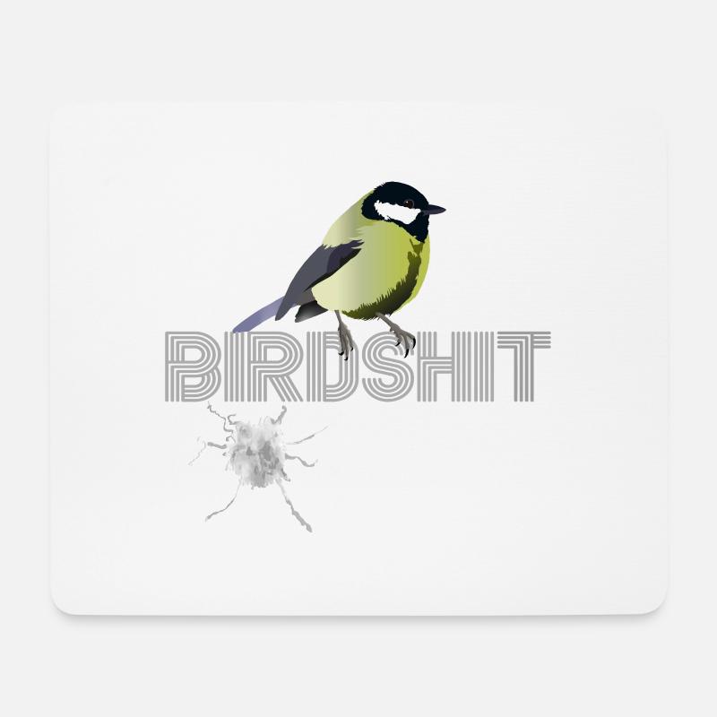 #Birdshit Großartig - Mousepad (Querformat) - Weiß